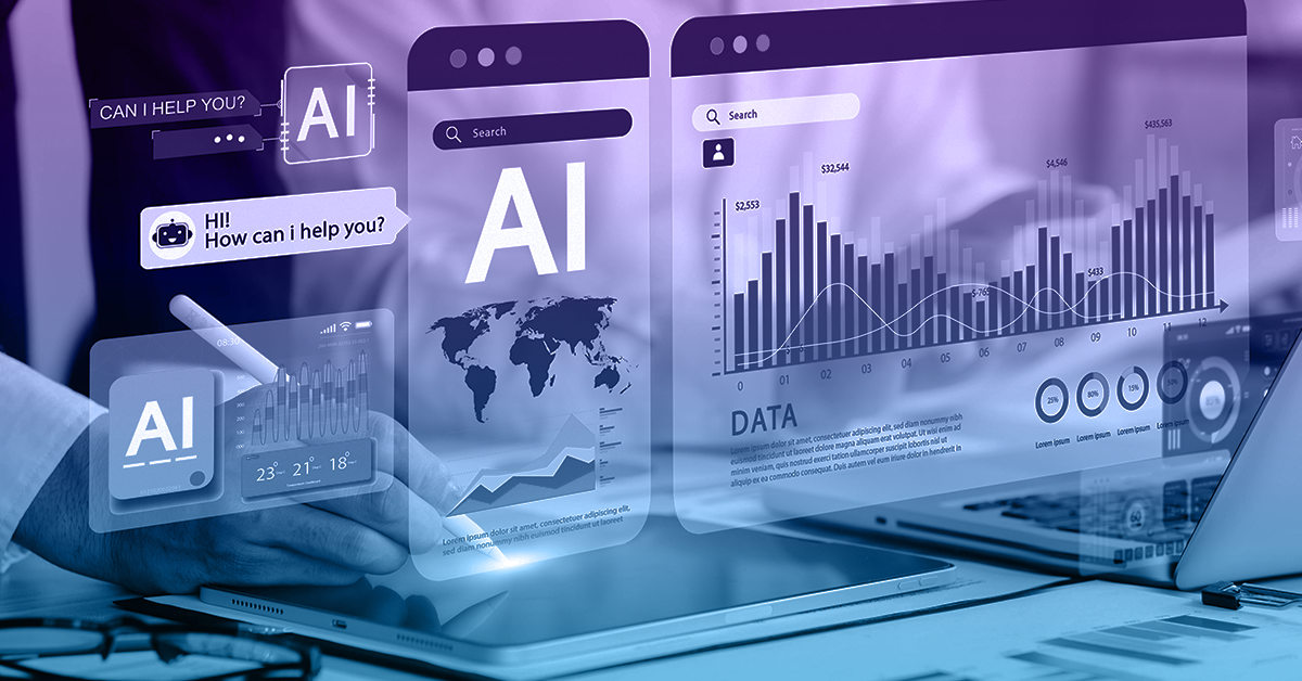 Marketing team using AI insights